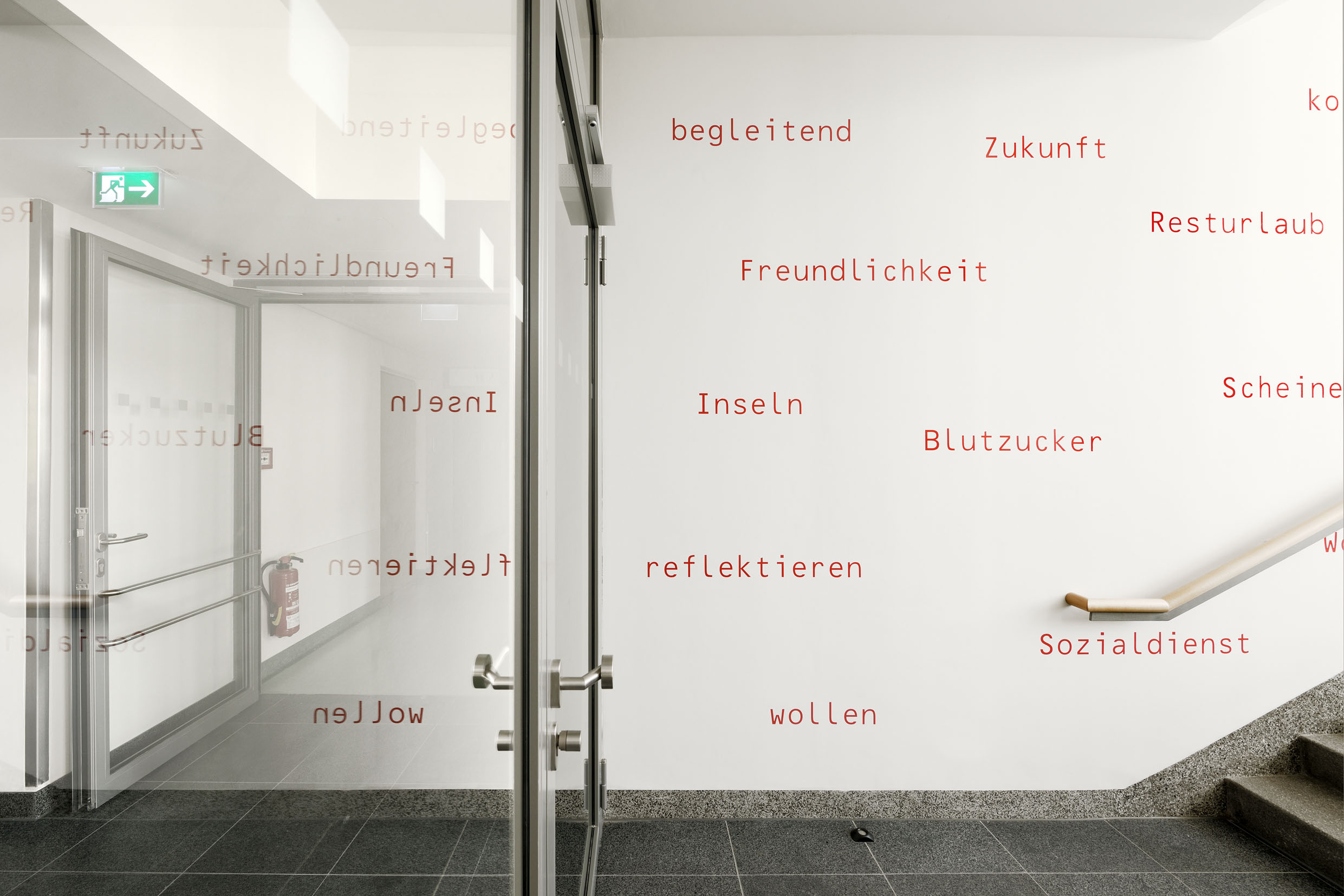 Letter installation, hospital Universitätsklinikum Karl Gustav Carus Dresden, 2012